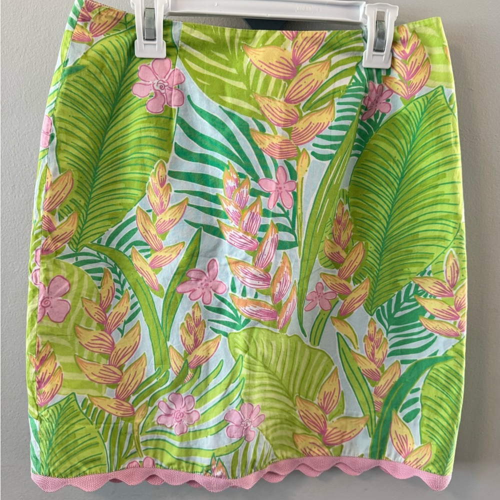 Tropical Floral Print Skirt